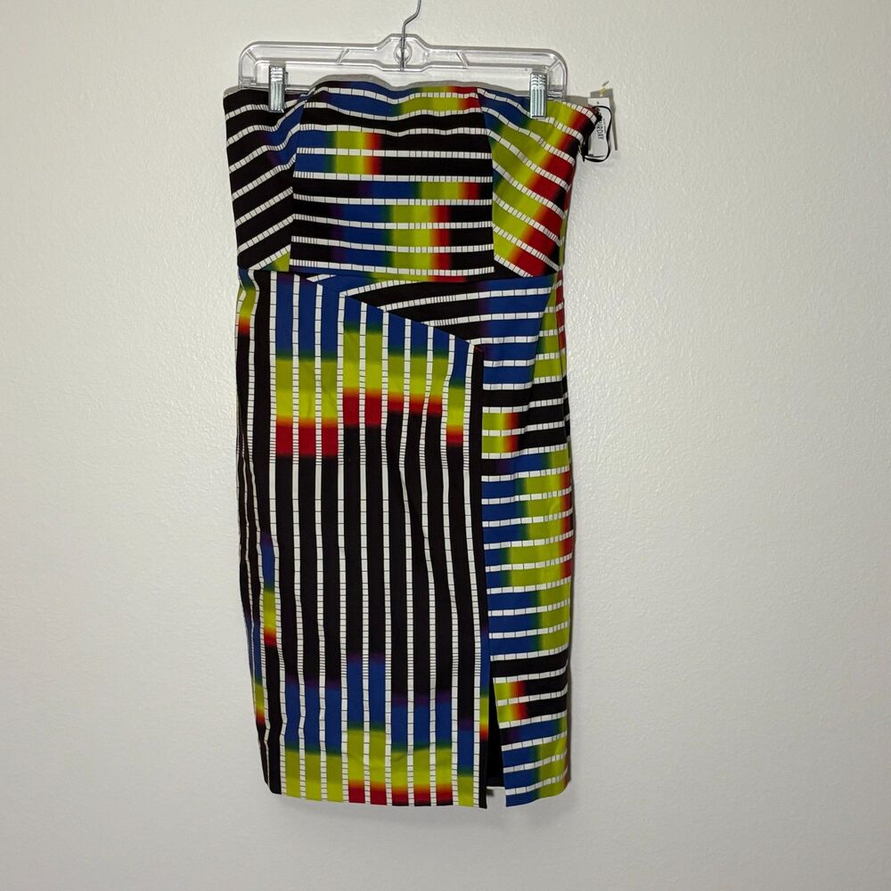 Kate Spade Saturday NWT Strapless Panel Dress 8 Rainbow